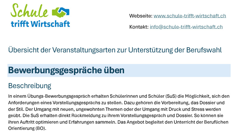 Bewerbungsgespräche
