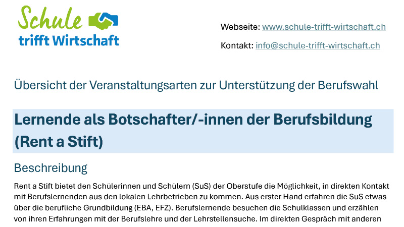 Lernende als Botschafter